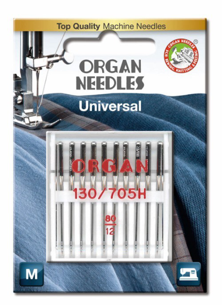 Organ Needles Universal 130/705H 80/12 10er Set 