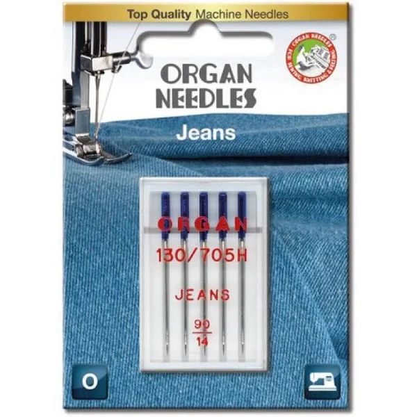Organ Needles Jeans 130/705H 90/14 5er Set 
