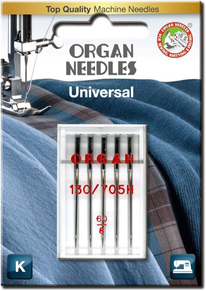 Organ Needles Universal 130/705H 60/8 5er Set 