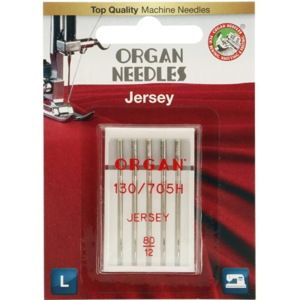 Organ Needles Jersey 130/705H 80/12 5er Set 