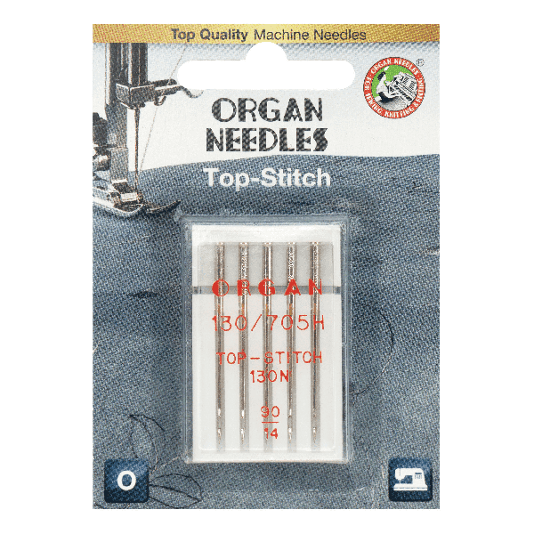 Organ Needles Top-Stitch 130/705H 130N 90/14 5er Set 