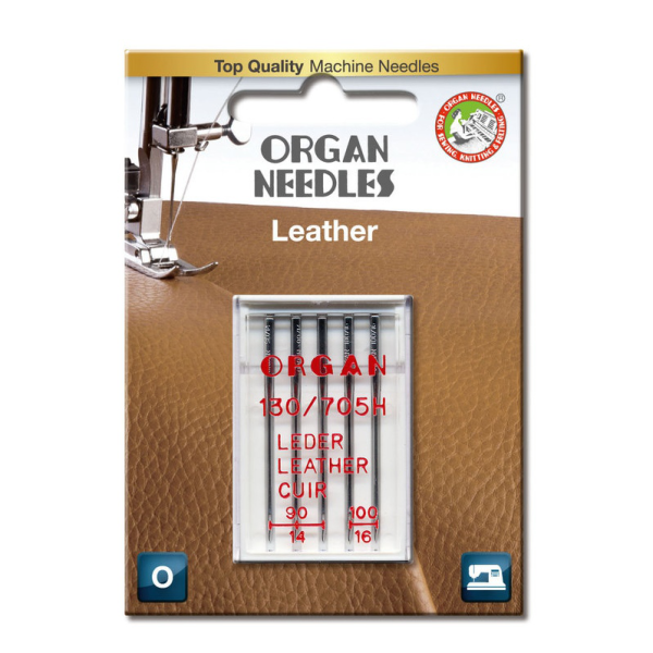 Organ Needles Leather 130/705H 90-100 14-16 5er Set 