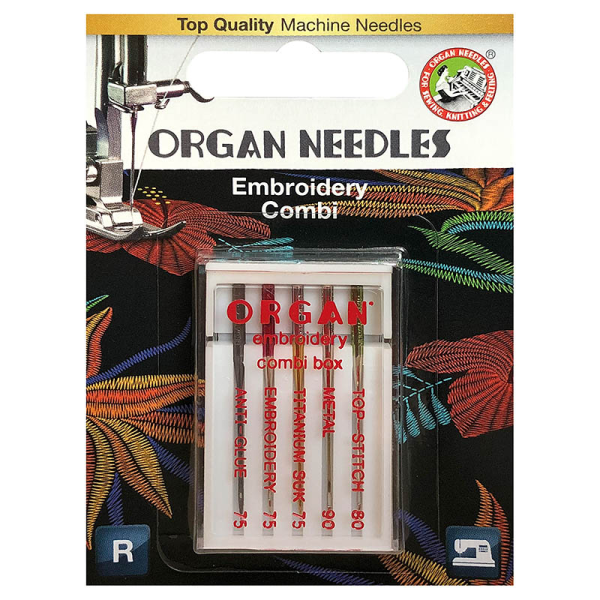 Organ Needles Embroidery Combi 5er Set 